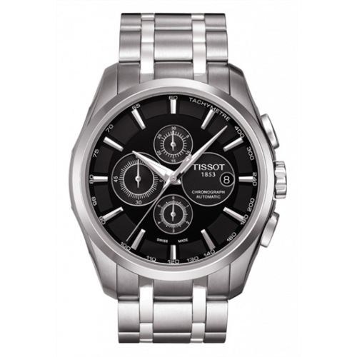 Tissot Couturier Automatic Chronograph Stainless Steel / Black / Bracelet